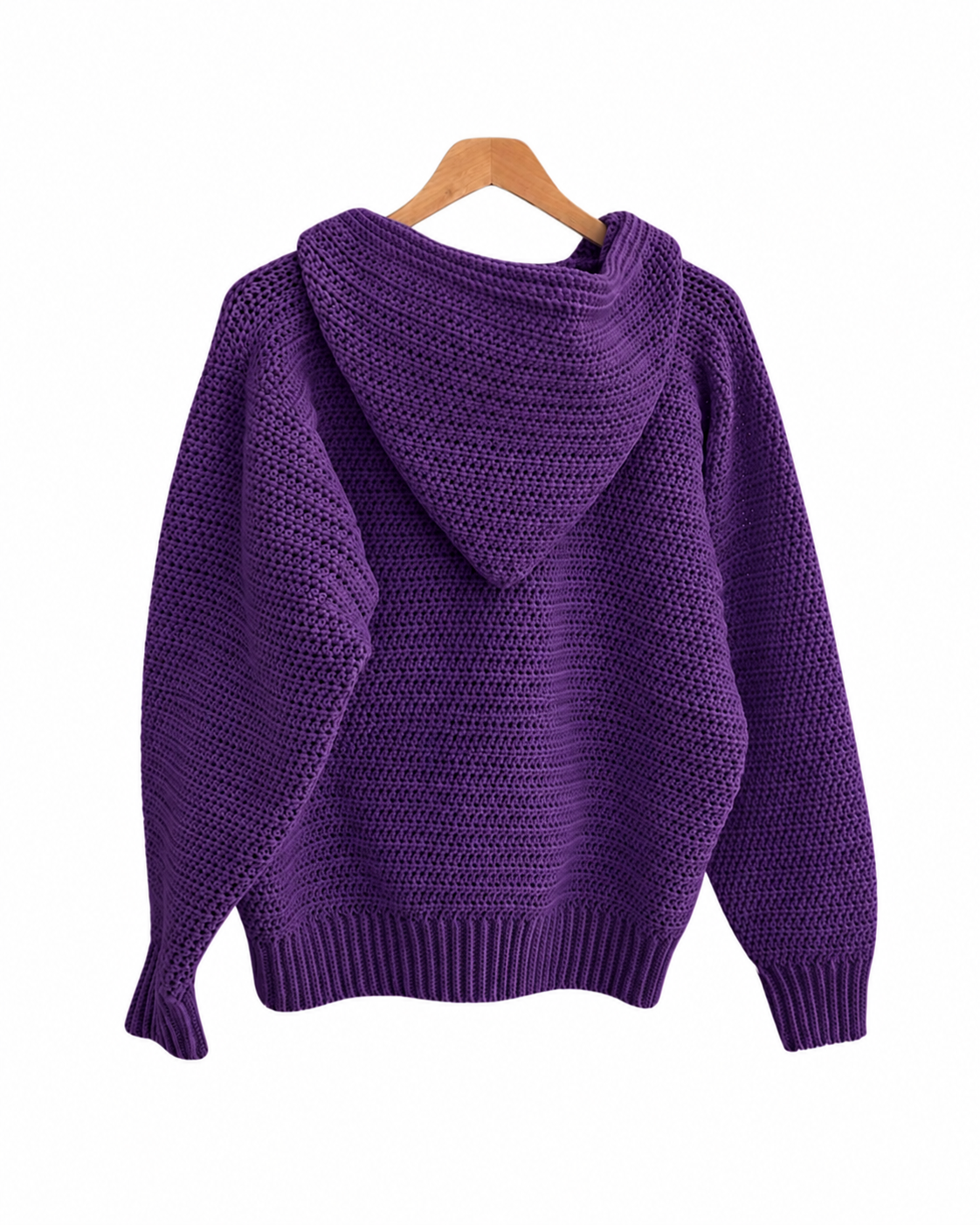Häkelpullover mit Kapuze – 1 KAUFEN, 1 GRATIS