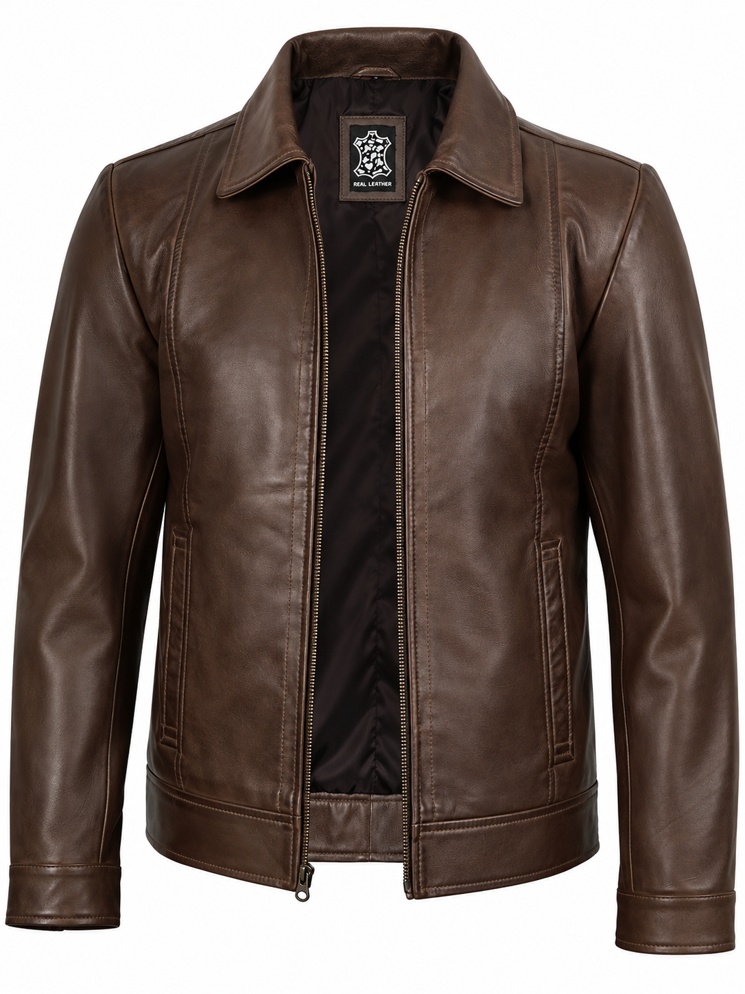 Herren Lederjacke im Vintage-Stil