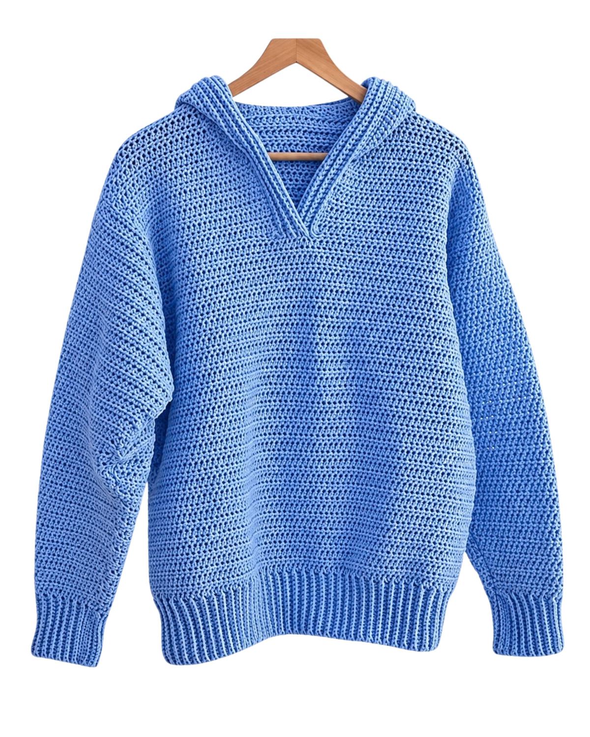 Häkelpullover mit Kapuze – 1 KAUFEN, 1 GRATIS