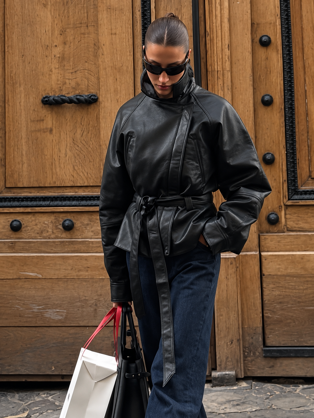 Vintage Lederjacke für Damen