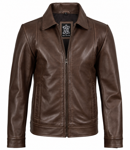 Herren Lederjacke im Vintage-Stil
