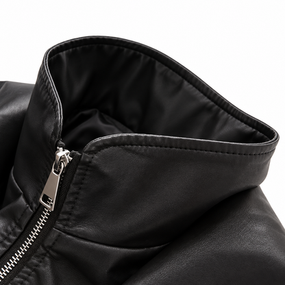 Damen Lederjacke mit Taillengürtel