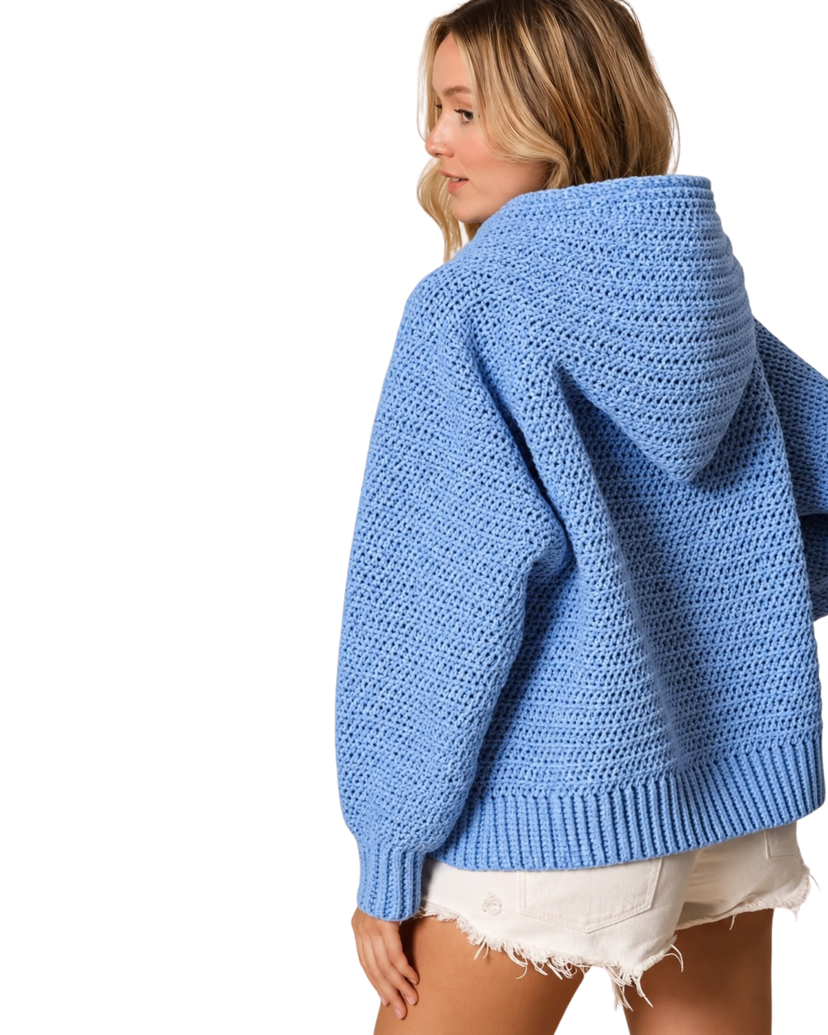 Häkelpullover mit Kapuze – 1 KAUFEN, 1 GRATIS