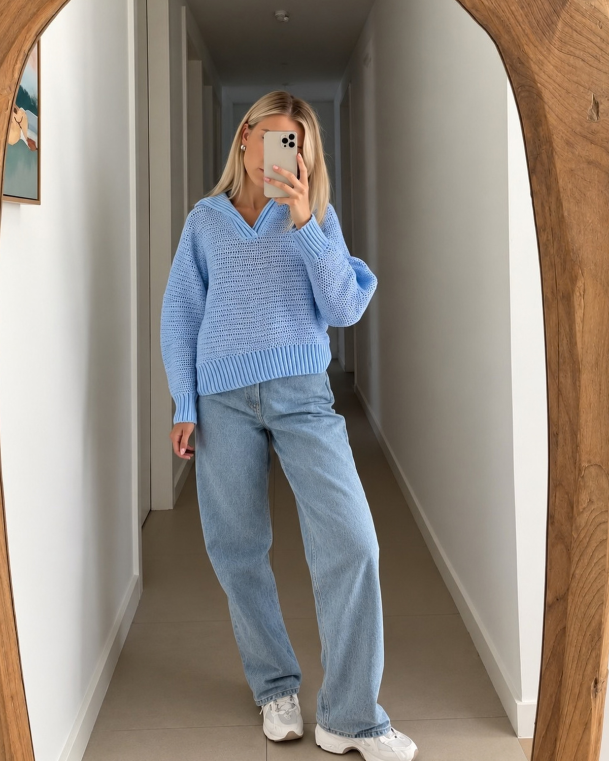 Häkelpullover mit Kapuze – 1 KAUFEN, 1 GRATIS